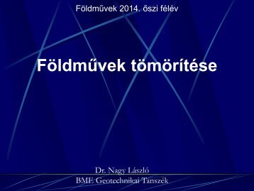 Földművek tömörítése