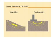 SHEAR STRENGTH OF SOILS