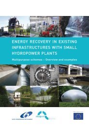 ENERGY RECOVERY IN EXISTING INFRASTRUCTURES WITH SMALL HYDROPOWER PLANTS