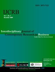 Interdisciplinary Journal of Contemporary Research in Business