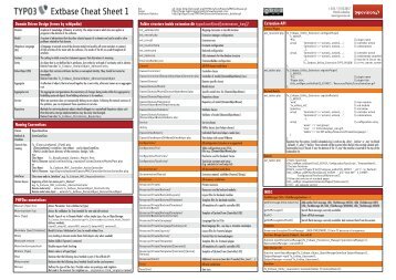 Extbase Cheat Sheet 2