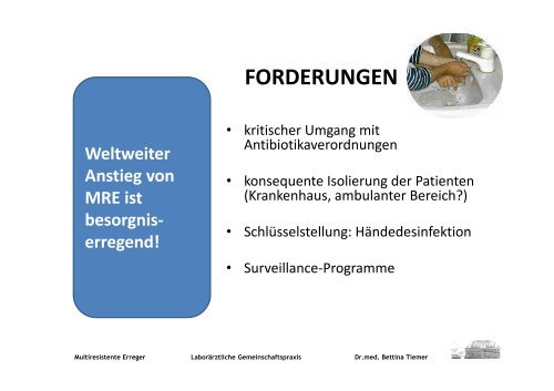 MRE - Multiresistente Erreger Epidemiologie Pathogenese