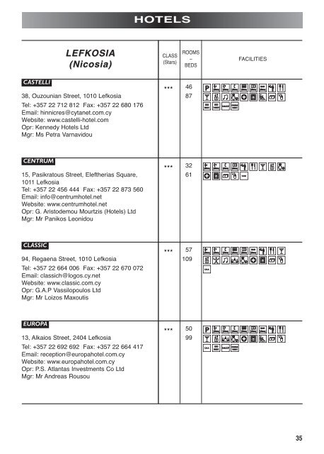 Guide to hotels & other tourist establishments 2010