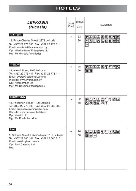 Guide to hotels & other tourist establishments 2010