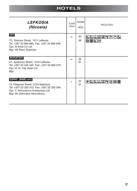 Guide to hotels & other tourist establishments 2010