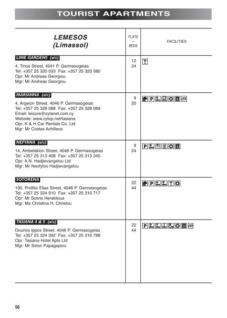 Guide to hotels & other tourist establishments 2010