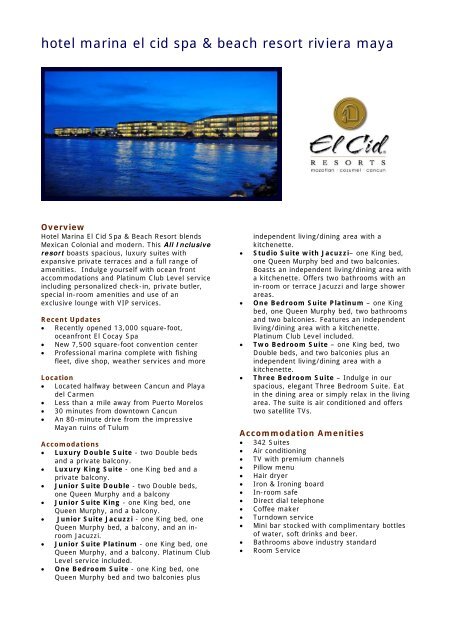 Hotel Marina El Cid Spa Amp Beach Resort Riviera Maya