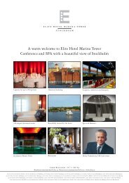 A warm welcome to Elite Hotel Marina Tower ... - Elite Hotels