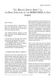WORD-DEED OF GOD - Stuttgarter Theologische Themen