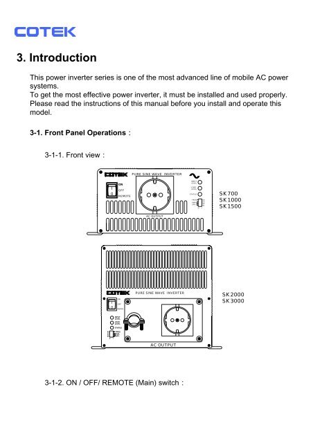 SK Series Pure Sine Wave Inverter User’s Manual