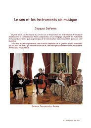 Le son et les instruments de musique