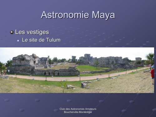 L'astronomie chez les Mayas