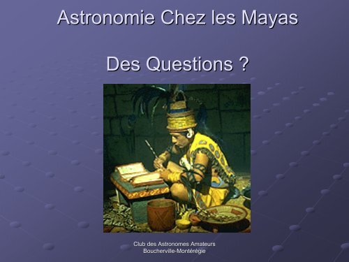 L'astronomie chez les Mayas