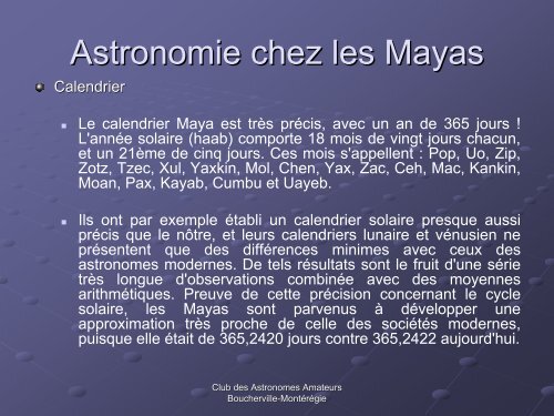 L'astronomie chez les Mayas