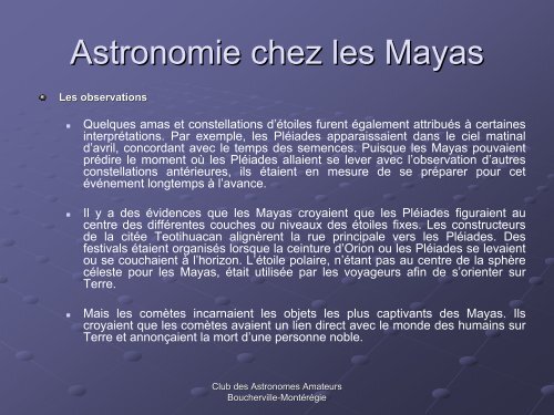 L'astronomie chez les Mayas