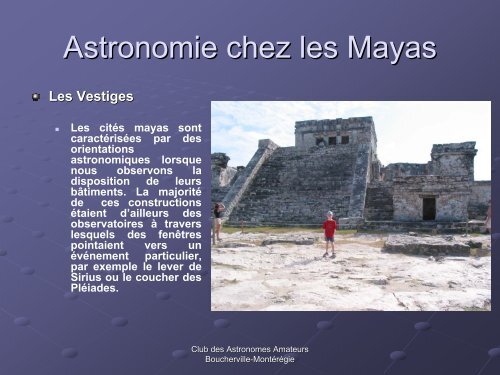 L'astronomie chez les Mayas