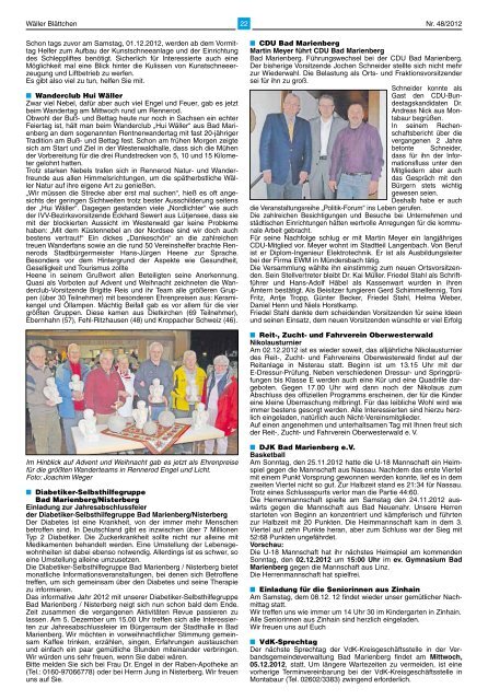 Heimat- und Bürgerzeitung der Verbandsgemeinde Bad Marienberg ...
