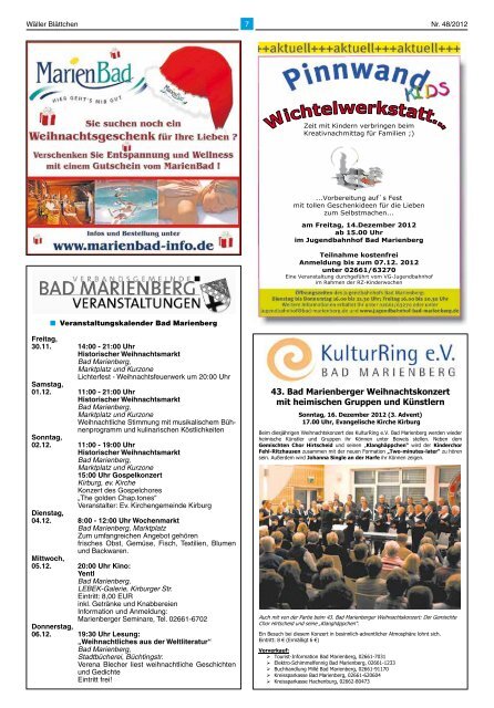 Heimat- und Bürgerzeitung der Verbandsgemeinde Bad Marienberg ...