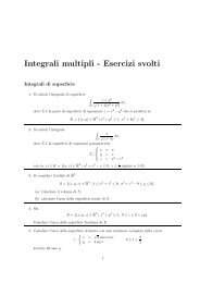 Integrali multipli - Esercizi svolti