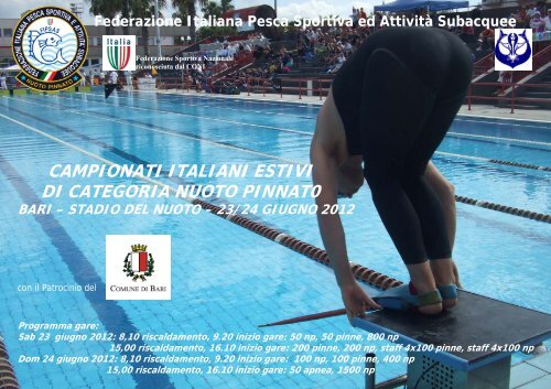 CAMPIONATI ITALIANI ESTIVI DI CATEGORIA NUOTO PINNAT0