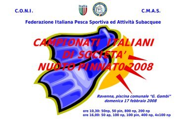 CAMPIONATI ITALIANI DI SOCIETA’ NUOTO PINNAT0 2008