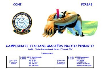 CAMPIONATI ITALIANI MASTERS NUOTO PINNATO