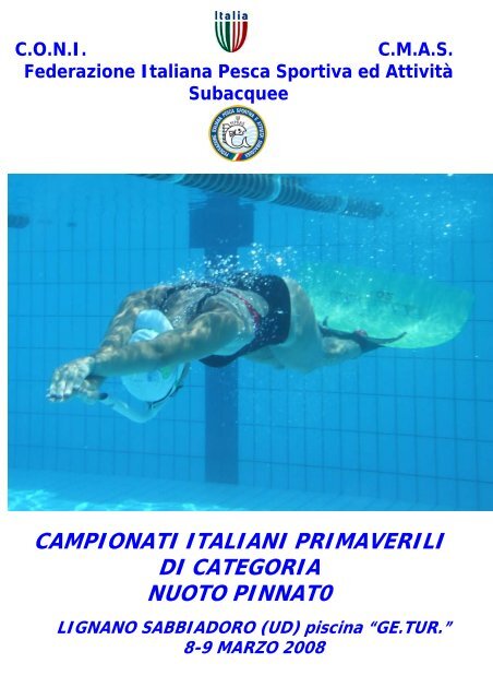 CAMPIONATI ITALIANI PRIMAVERILI DI CATEGORIA NUOTO PINNAT0