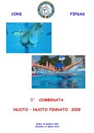 CONI FIPSAS 5^ COMBINATA NUOTO – NUOTO PINNATO 2009