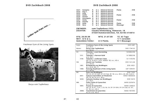 DVD Zuchtbuch 2008 2 - Dalmatiner Verein Deutschland