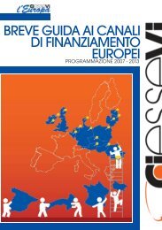 BREVE GUIDA AI CANALI DI FINANZIAMENTO EUROPEI