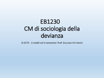 EB1230 CM di sociologia della devianza