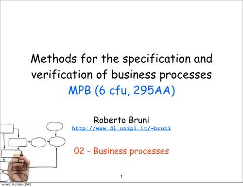 Methods for the specification and verification of business processes ...