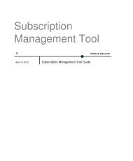 Subscription Management Tool Guide - SuSE