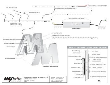 FACE LIT CHANNEL LETTER DATAIL DRAWING