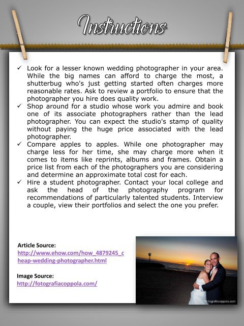 How to Find a Cheap Wedding Photographer?
