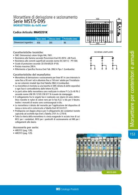 Morsettiere per contenitori e armadi