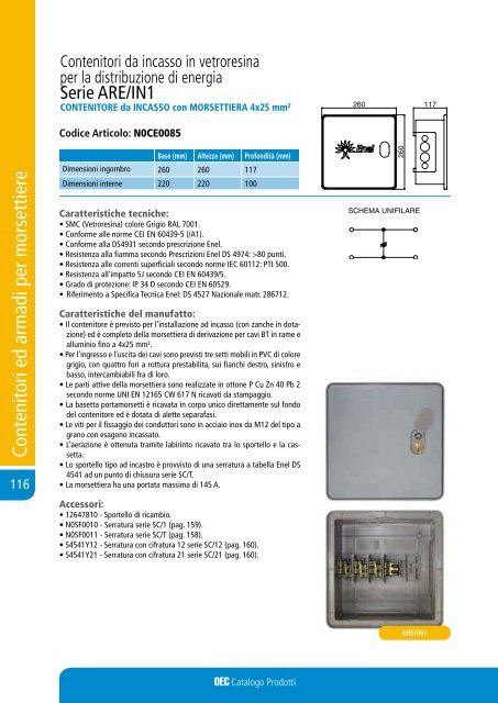 Contenitori ed armadi per morsettiere