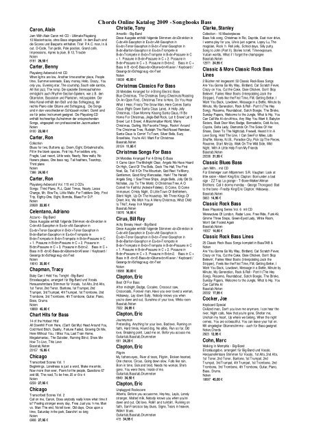 Chords Online Katalog 2009 -Songbooks Bass