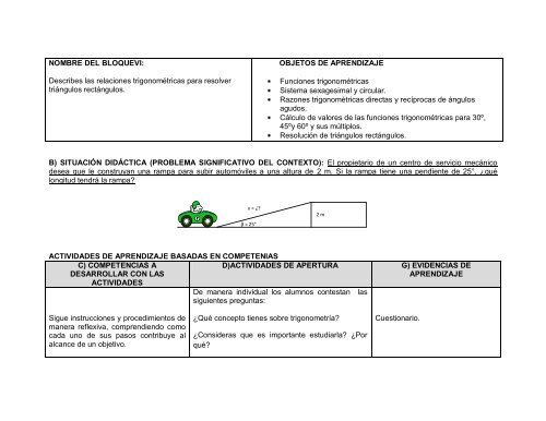 SECUENCIA DIDÃCTICA - Cobach