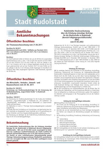 Amtsblatt - Rudolstadt