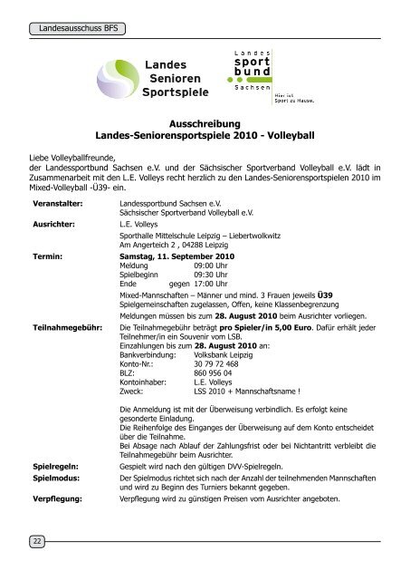 26,00 - sächsischer Sportverband Volleyball eV