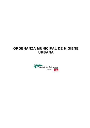 ORDENANZA MUNICIPAL DE HIGIENE URBANA