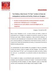 nota de prensa - Turismo de la Provincia de Sevilla