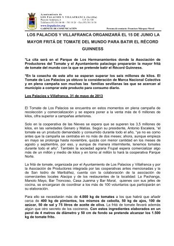 Nota de prensa - Turismo de la Provincia de Sevilla