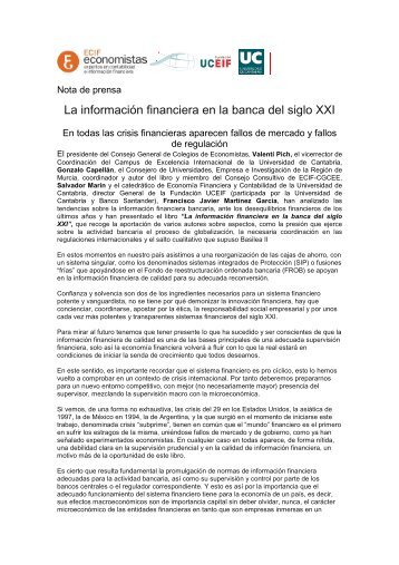 La información financiera en la banca del siglo XXI