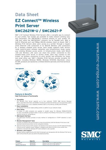 EZ Connectâ„¢ Wireless Print Server - SMC