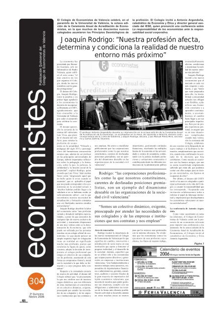 NÂ¼ 304 - COEV Colegio de economistas de Valencia
