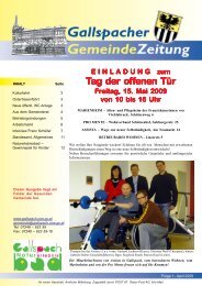 EINLADUNG zum Tag der offenen Tür Freitag, 15. Mai ... - Gallspach