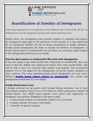 Reunification of Families of Immigrants