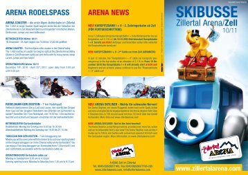 SKIBUSSE - Zillertal Arena